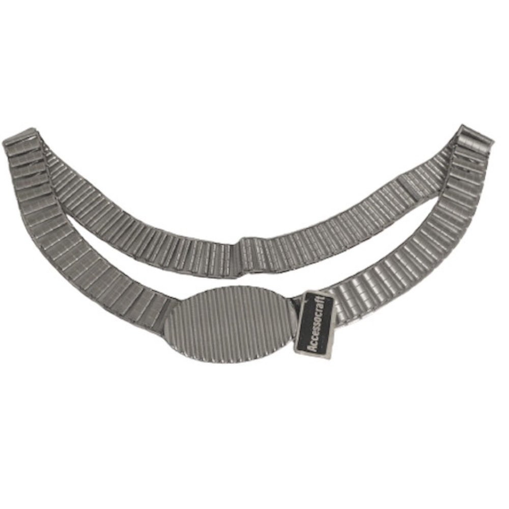Vtg NOS 2 Piece Accessorcraft Silver Tone Metal Belts S